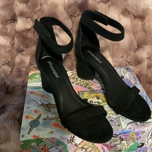 Black Jeffrey Campbell strapped heels